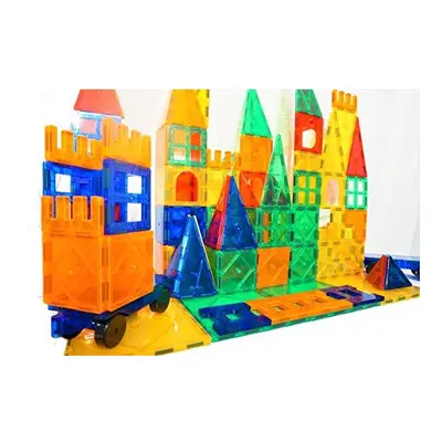 Mag-Genius Magnetic Piece Building Mega Set Multi-Colored Magnet Building Block Tiles