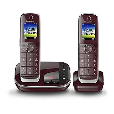 Panasonic KX-TGJ322GR Cordless Phone with Answering Machine (Hands Free Functionality, Low Radia