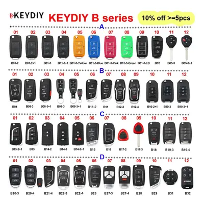 (A, 10) KEYDIY B series B01 B02 B04 B05 B11 B12 B15 B16 B18 B21-4 B22-4 B25 B27 B28 B29 B31 B32 