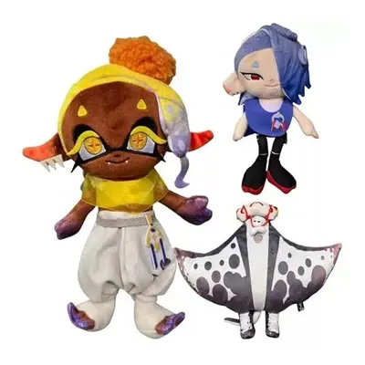 (3pcs(Manta Ray+Yellow Manman+Blue Salsaï¼) Splatoon Deep Cut Frye Big Man Shiver Set of S-size