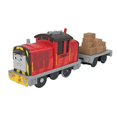 Fisher-Price Thomas and Friends Salty Toy Train, Battery-Powered Motorized Engine with Cargo Car