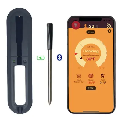 BBQ Thermometer Portable Wireless Bluetooth Kitchen Grill Food Oven