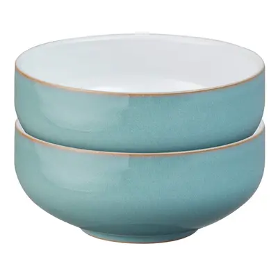 - Azure Blue Cereal Bowls Set of - Dishwasher Microwave Safe Crockery 800ml 15.5cm - Sea Blue, W