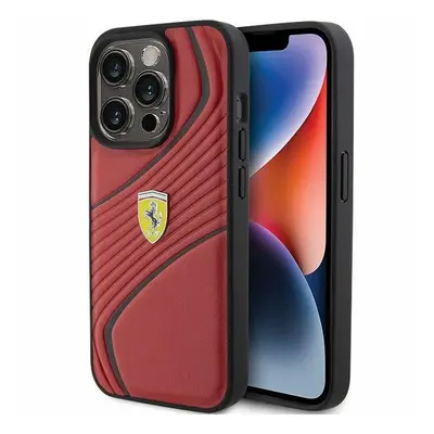 Ferrari Twist Metal Logo Case for iPhone Pro 6.1" Red -FEHCP15SPTWR