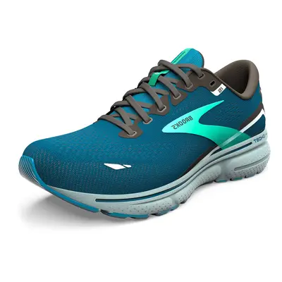 Brooks Men's Ghost Neutral Running Shoe - Moroccan Blue/Black/Spring Bud - 9.5 Medium