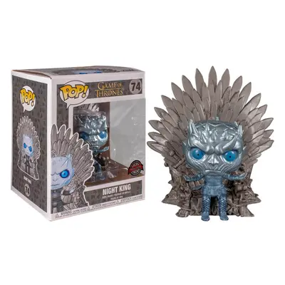 Game of Thrones Night King Throne Metallic Deluxe #74 Pop Vinyl + Pop Protector