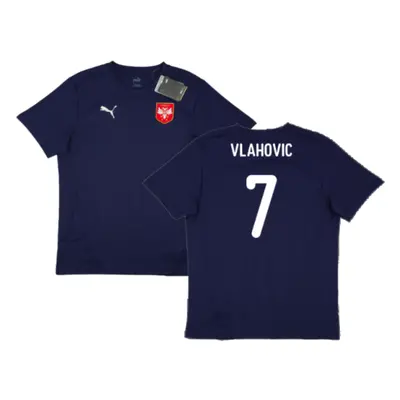 (3XL) Serbia Training Jersey (Navy) (Vlahovic 7)