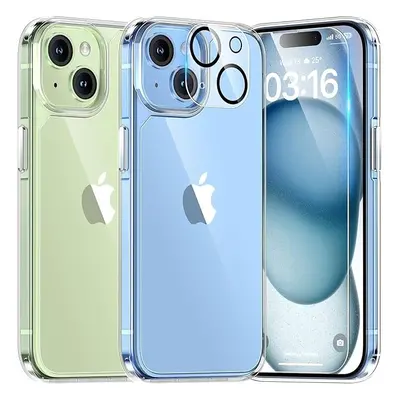 iPhone Case 6.1", [Not Yellowing] and 2X Screen Protectors + 2X Camera Lens Protectors, [Militar