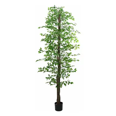 (300 cm) vidaXL Artificial Ficus Plant Leaves cm Green artificial plant