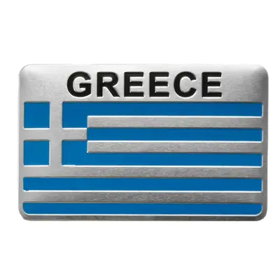 (Square - Greece) 3D Aluminum Alloy Car Auto Body Sticker Decals Turkey/Sweden/Greece/Korea/Viet