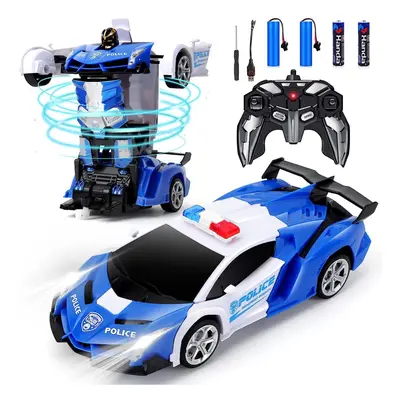 Transformer RC Robot Police Car Toys Remote Control Car Kids Toys Gift