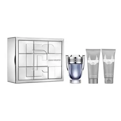 Paco Invictus Pcs Set: 3.4 Eau De Toilette Spray + 3.4 Aftershave Balm + 3.4 All Over Shampoo (M