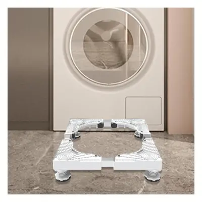 (white) Adjustable Washing Machine Base Fridge Stand Bracket Practical Easy To Move Nonslip Laun