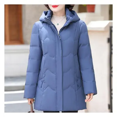 (lake blue, XL) Winter Feather Coats For Women New Plus Size Xl-6xl Thick Warm 90% White Duck Do