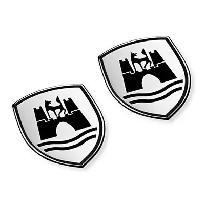 5C0064317ASXRW Decorative Film Set Wolfsburg Crest Emblem Satin Black Chrome Gloss