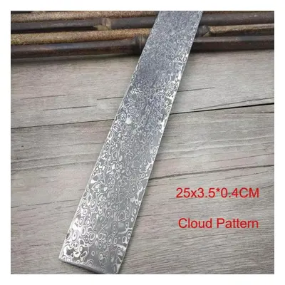 (Spiral(25x3.5x0.4CM)) / Cm Vg10 High Hardness Rose Sandwich Pattern Damascus Steel Raw Material