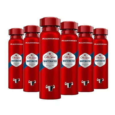 Old Spice Whitewater Deodorant Body Spray | Pack of (6 x ml) | Deodorant Spray Without Aluminium