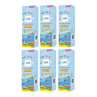 DHA Omega-3 Mini Drops for Infants and Children, Sugar Free, ml (Pack of 6)