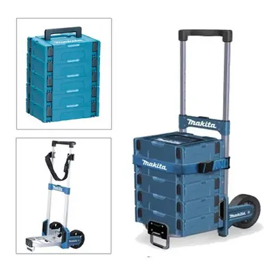 Makita Foldable MakPac Case Trolley Sack Truck + x Type Makpac Cases