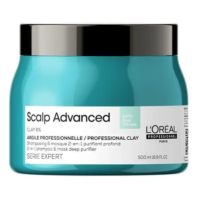 L'Oreal Serie Expert Scalp Advanced Anti-Oiliness 2-In-1 Deep Purifier Clay Mask 500ml