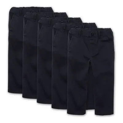 The Children's Place Baby Boys' and Toddler Stretch Skinny Chino Pants New Navy 5-Pack 4T