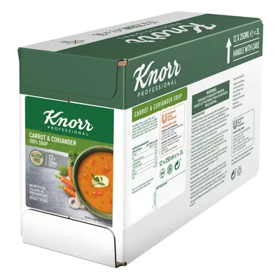 Knorr Professional 100% Carrot & Coriander Soup Pouches - 12x250ml