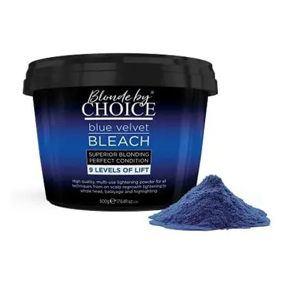 Professional Toning Hair Bleach Powder Levels of Lift BLONDE BY CHOICE BLUE VELVET. Premium Ligh