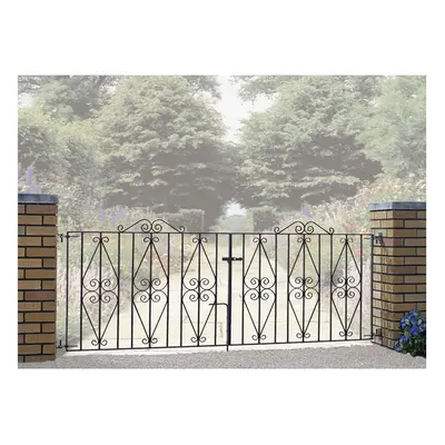 (3353mm (11ft) GAP X 914mm High Galvanised) Stirling Scroll Driveway Gates galvanised metal