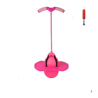 Pogo Jumper with Handle and Ball Pump, High Jump Toy Bounce Jump Trick Board Pogo Bouncing Ball 