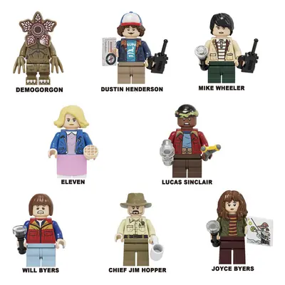 (8pcs-A) NEW Stranger Things Assembled Minifigures Set Children's Stall Toys Gifts Building Bloc