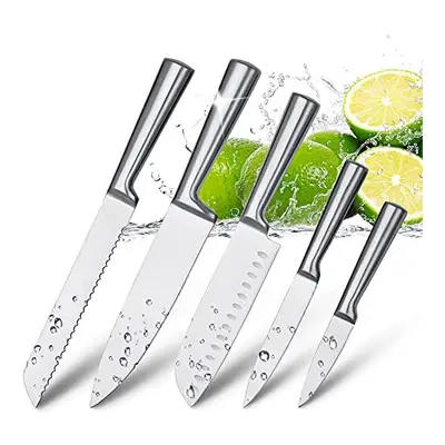 Kitchen Knife Set Professional Knife Set Stainless Steel with Gift Box, Sharp, Non-Slip, Frosted