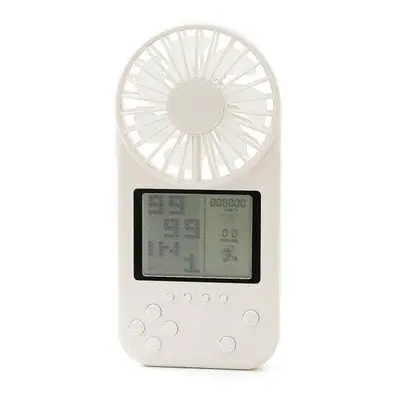 (White) Mini Handheld Cooling Fan Multifunction Modes Games Console USB Rechargeable Modes Pocke