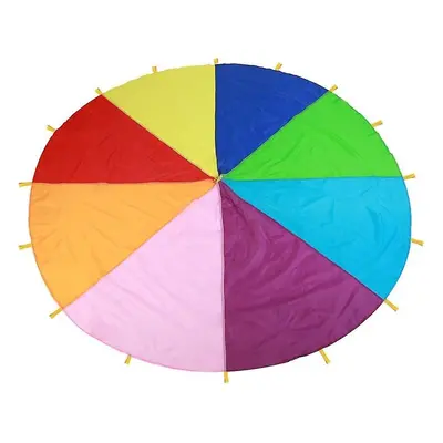 (5M) Kids Play Parachute, Outdoor Play Tents Multi-color Rainbow Flying Parachute (2m)