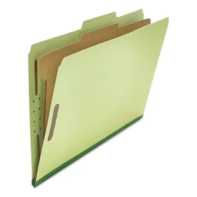 Universal UNV10261 4Section Pressboard Classification Folder Legal Green 10Box