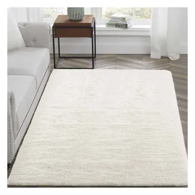 (Cream, 160cm x 230cm (5ft 4" x 7ft 8")) Non Slip Rugs Shaggy Fluffy Rugs Runners & Bath Door Ma