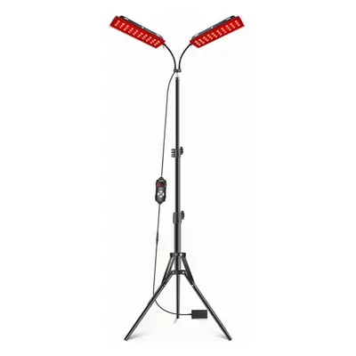 Double Heads Red Light Therapy Lamp Infrared Light Therapy With Stand Adjustable Height For Body