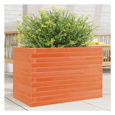 vidaXL Garden Planter Outdoor Flower Pot Planter Pot Wax Brown Solid Wood Pine