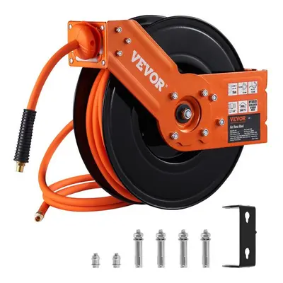 Vevor KFSKQRGJ50384B5N3V0 0.375 in. x ft. Retractable Air Hose Reel - Hybrid Air Hose Max 300psi