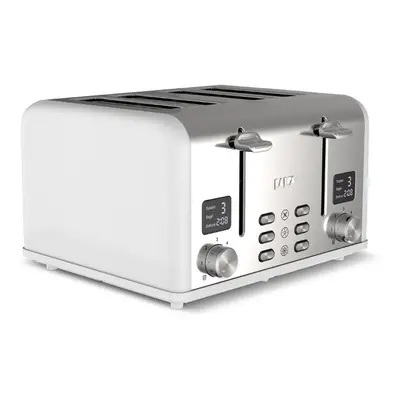 4 Slice Digital Toaster - High Lift & Extra-Wide Slots, White, Laica