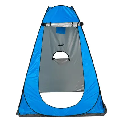 (Blue) Privacy Shower Toilet Camping Tent UV Protection Waterproof Bathing Shelters Window Foldi