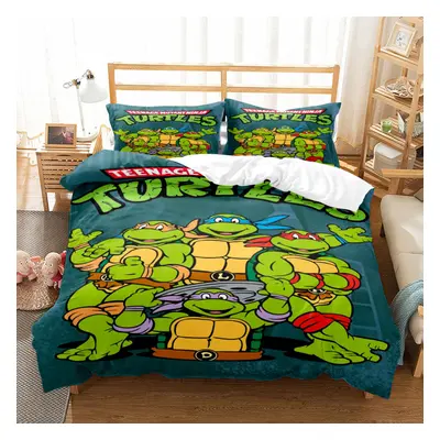 (Style 01, Double(200X200CM/3PCS)) Ninja Dragon Bedding Single Double Duvet Cover UK