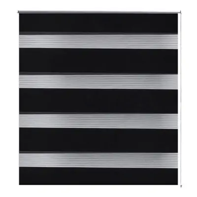 (black, x cm) vidaXL Zebra Blinds Alternative Parallel Roller Blind Window Privacy Screen