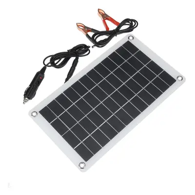 12V 7.5W Polysilicon Solar Panel Battery Charger Clip For Car RV Boat Outdoor