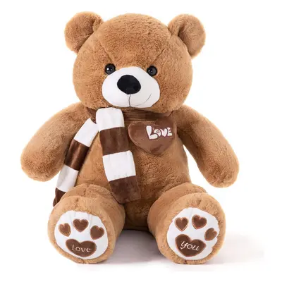 (100cm, Dark Brown) Extra Large Teddy Bear Large Soft Teddy Bear Plush Toy, Christmas Valentine'