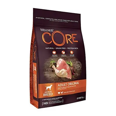 Wellness CORE Original, Dog Food Dry, Grain Free - Turkey & Chicken, kg