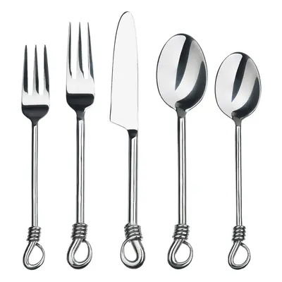 Gourmet Settings 20-piece Silverware Twist Collection Polished Stainle