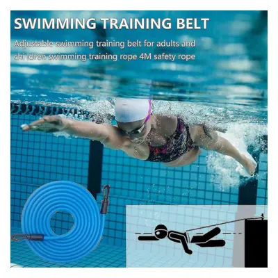 4m Pool Swim Band Adjustable Swim Trainer Swimming Resistance Band For Kids Adults