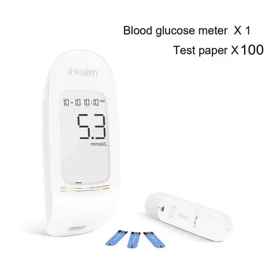 (white, Meter+ Test Paper) Xiaomi Ihealth Blood Glucose Meter With Test Strips Lancets 5sec Smar