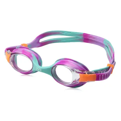 TYR Kids Swimple Tie Dye Googles, Clear/Pink/Mint, One Size, for Ages