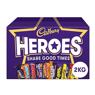 Cadbury Heroes Bulk Sharing Box OFFICIAL, Assortment of Mini Cadbury Chocolate Bars, Christmas, 